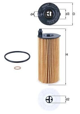 MAHLE OX813.2D YAG FILTRESI BMW B37 B38 B46 B47 B48 F20 F22 G42 F30 F34 G20 G21 G28 F36 G22 G26 F10 G30 G31 G38 G60 - Görsel 1