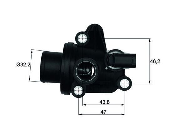 MAHLE TI12.87 TERMOSTAT 87 C MERCEDES OM668 W168 W414 - Görsel 1