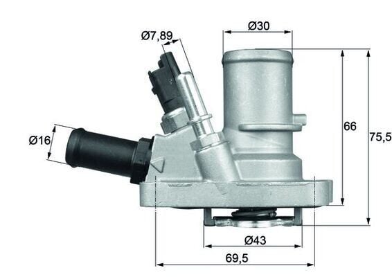 MAHLE TI144.88 TERMOSTAT KOMPLE G1006.88 ALBEA-DOBLO-LINEA-PUNTO-IDEA-BRAVO-500- 1.4 BNZ Lİ MÜŞR LÜ 88C - Görsel 1