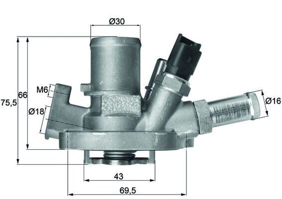 MAHLE TI151.80 TERMOSTAT MUSURLU 80 C ALFA ROMEO GIULIETTA 10> MİTO 11> FIAT EGEA 16> 500X 14> 500L 12> JEEP RENEGADE 14> COMPASS 17> LANCIA DELTA III 07>14 1.4 1.4TBı - Görsel 1