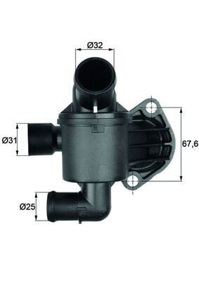 MAHLE TI35.87 TERMOSTAT KOMPLE 87C AMAROK CRAFTER CKUB CSLB CDCA CDBA CKTB CKTC CKUC - Görsel 1