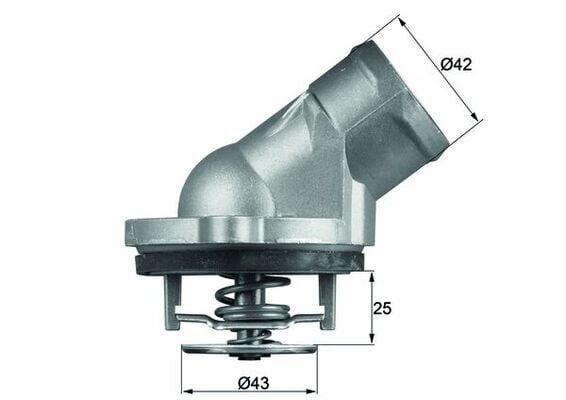 MAHLE TI45.87D TERMOSTAT 87 C MERCEDES M112 W202 W203 CL203 W210 W211 W220 - Görsel 1