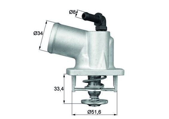 MAHLE TI54.92D TERMOSTAT KOMPLE ASTRA G-CORSA C-VECTRA B-C-MERIVA-ZAFIRA-1.4-1.6-1.4 16V-1.6 16V 92C - Görsel 1