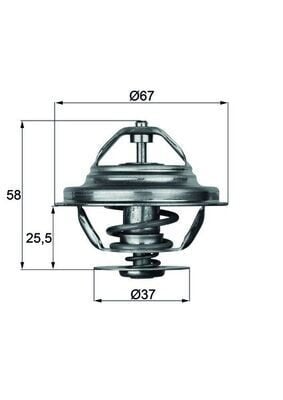 MAHLE TX20.80D TERMOSTAT 80 C MERCEDES OM616 W123 W460 - Görsel 1