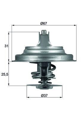 MAHLE TX25.87D TERMOSTAT PASSAT-CRAFTER-LT 28-35-TRANSPORTER IV 87C - Görsel 1