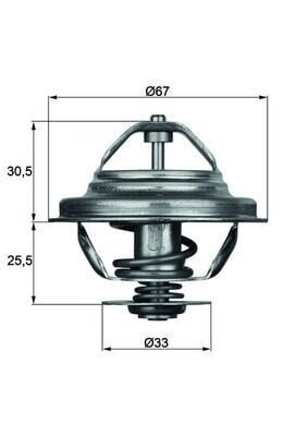 MAHLE TX27.80D TERMOSTAT 80 C BMW M20 M30 M50 S38 E30 E36 E28 E24 E23 E32 - Görsel 1
