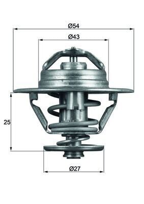 MAHLE TX93.83D TERMOSTAT 83C BOXER-JUMPER-MOVANO-MASTER-DAILY 2.5-2.8 D-HDI-TDI-JTD - Görsel 1