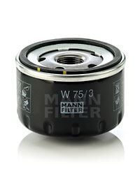 MANN W75.3 YAG FILTRESI KUCUK CLIO I-II-III R9-R19 KANGO 97>MEGANE I-II MODUS 05>DUSTER 10> LOGAN 04>QASHQAI 06 >13 K9K F8Q K4M E7J K7J F4R F9Q E7F - Görsel 1