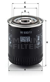 MANN W930.11 YAĞ FİLTRESİ AC DELCO - Görsel 1