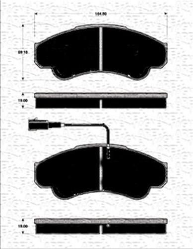 MARELLI 323700005500 ÖN FREN BALATASI FİŞLİ BOXER 02/06 JUMPER 02/06 DUCATO 02/06 B.Y TİP 1800 KG - Görsel 1