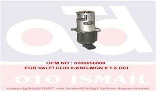MY 8200656008 EGR VALFİ RENAULT CLIO II 98> KANGOO 98> MEGANE II 02> CLIO III 05> 1.5dCi MASTER II 01>10 MOVANO 0 1> LAGUNA II 01> 2.2dCi / NISSAN MICRA 1.5L K9K K12 03-10 - Görsel 1