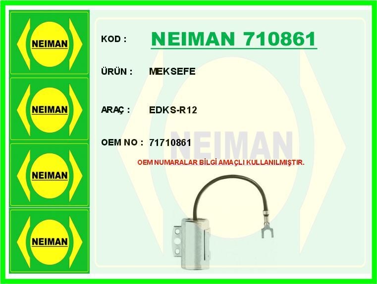 NEIMAN 710861 MEKSEFE EDKS-R12 - Görsel 1
