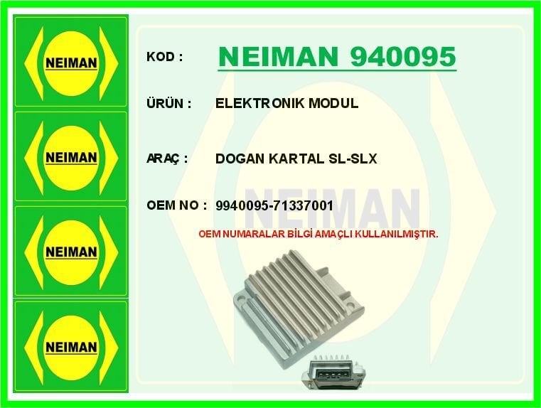 NEIMAN 940095 ELEKTRONIK MODUL DOGAN KARTAL SL-SLX - Görsel 1