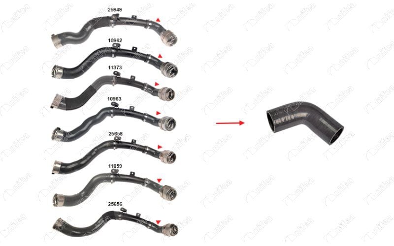 NIFEA 11428 TURBO HORTUMU PLASTİK BORU HARİÇ OK İLE GÖSTERİLEN KÜÇÜK HORTUM MEGANE IV 15>CLIO V 19> CAPTUR II 20>KADJAR 15>DUSTER II 17>DOKKER 18>QASHQAI II 18>JUKE 19>X-TRAIL III 19> 1.0TCe 1.3TCe - Görsel 1