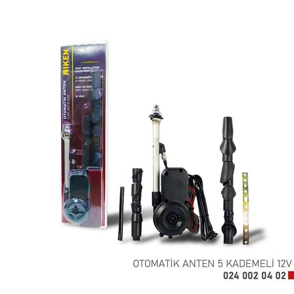 NIKEN 0240020402 OTOMATİK ANTEN 5 KADEMELİ 12V - Görsel 1