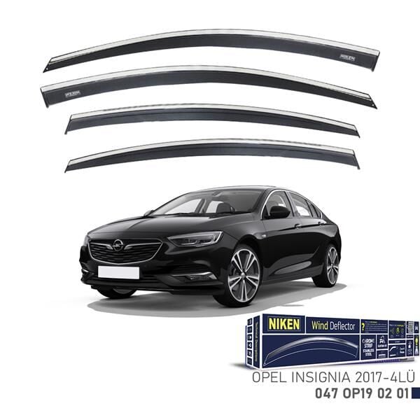 NIKEN 047OP190201 KROMLU CAM RÜZGARLIĞI OPEL INSIGNIA 2017- 4LÜ - Görsel 1
