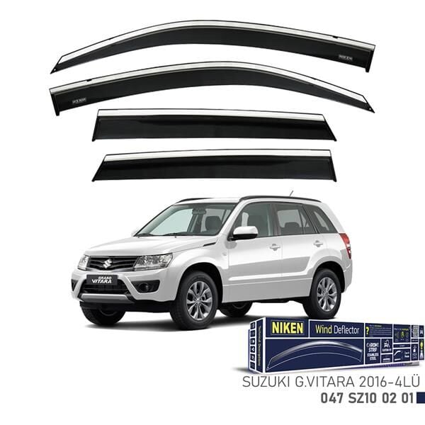 NIKEN 047SZ100201 KROMLU CAM RÜZGARLIĞI SUZUKI G.VITARA 2016- 4LÜ - Görsel 1
