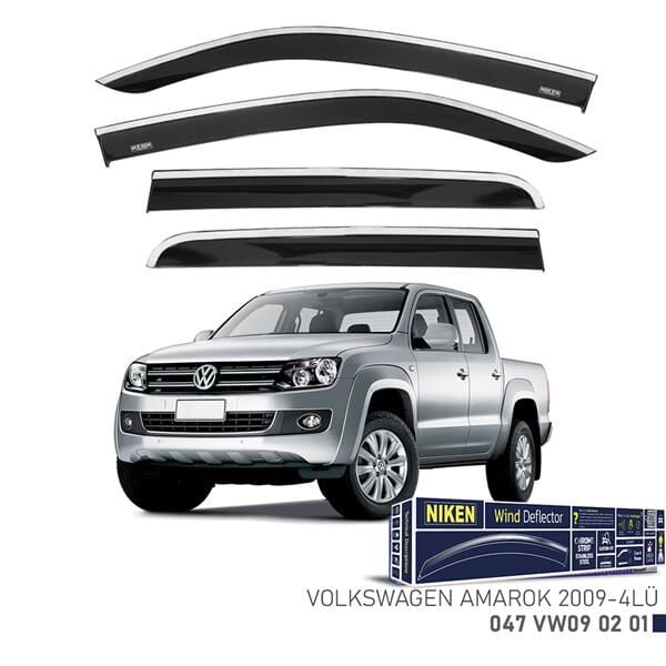 NIKEN 047VW090201 KROMLU CAM RÜZGARLIĞI VW AMAROK 2009- 4LÜ - Görsel 1