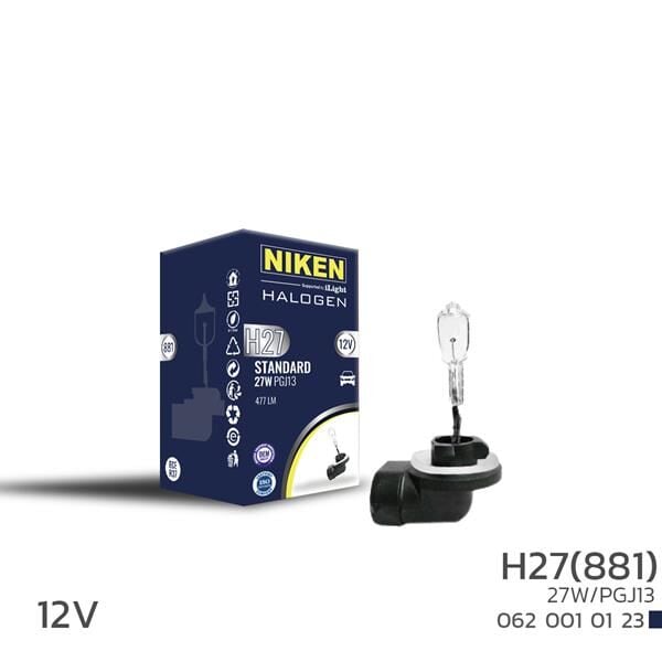 NIKEN 0620010123 NIKEN H27W/2 881 27W HALOJEN AMPUL PGJ13 12V - Görsel 1