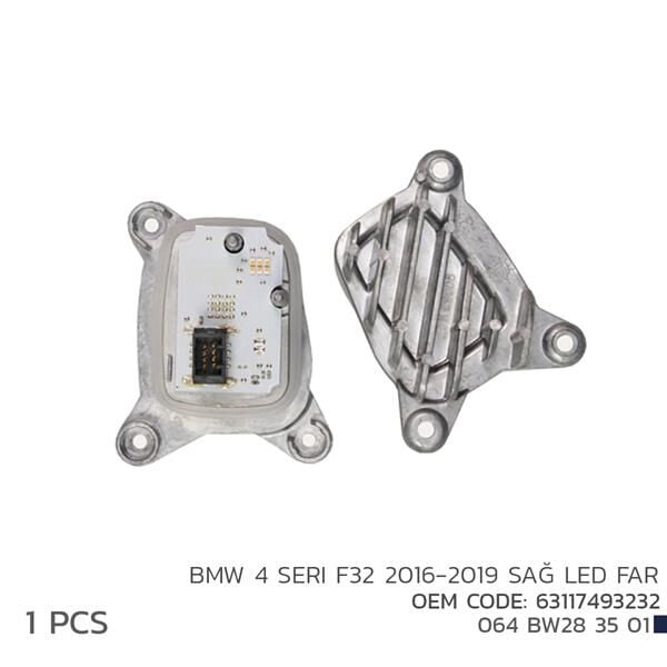 NIKEN 064BW283501 BMW 4 SERI F32 2016-2019 SAĞ LED MODÜL 63117493232 - Görsel 1