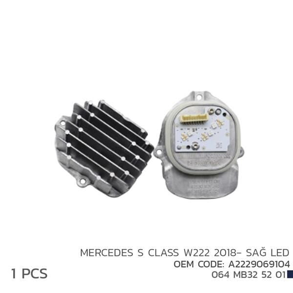 NIKEN 064MB325201 MERCEDES S CLASS W222 2018-SAĞ LED MOD A2229069104 - Görsel 1