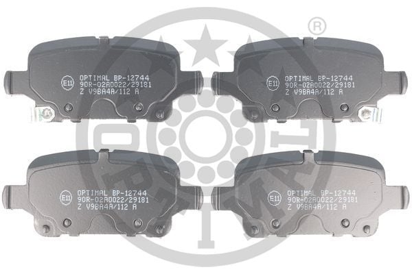 OPTIMAL BP-12744 ARKA FREN BALATASI OPEL ASTRA K 1.0-1.4-1.4T-1.6T-1.6 CDTI 16>22 106.5x46.3x16.6 - Görsel 1