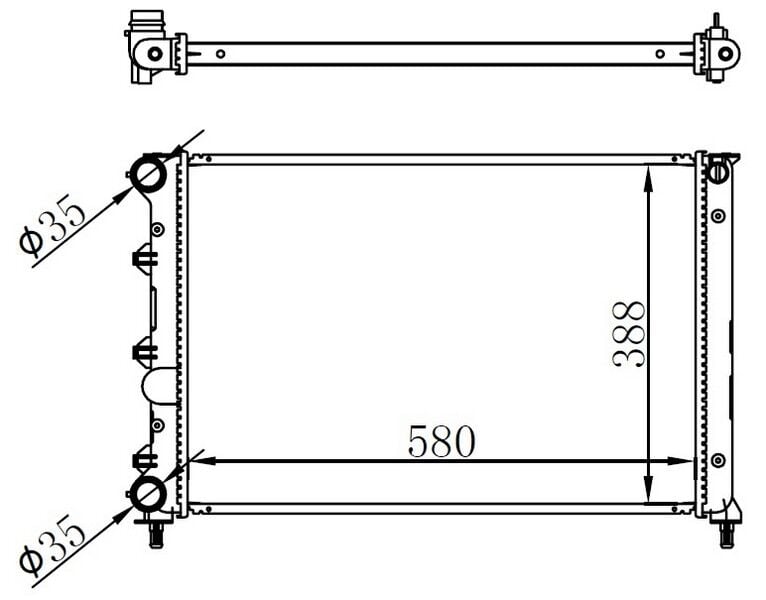 ORIS BAF211022 RADYATOR BRAZİNG MT 580X388X22 147 1.6/2.0 00 60052 - Görsel 1