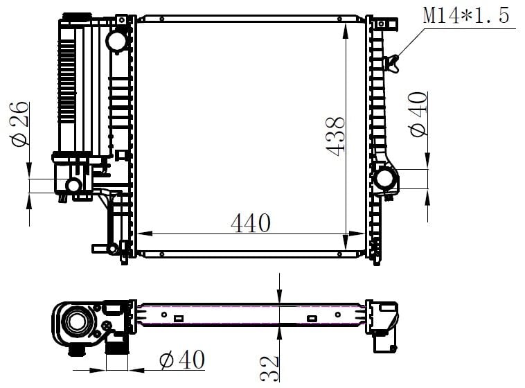 ORIS BBM101032 MOTOR SU RADYATORU BMW M40 M42 M43 M44 M50 M52 E30 E36 KLIMALI / MANUEL SANZIMAN - Görsel 1