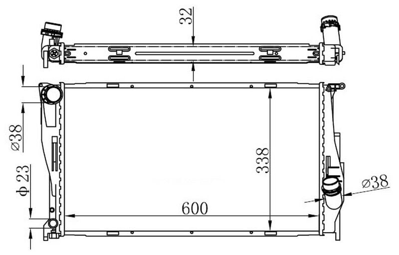 ORIS BBM142032 MOTOR SU RADYATORU BMW N47 N54 N55 M47 E81 E82 E87 E88 E90 E91 E92 E93 E84 E89 - Görsel 1