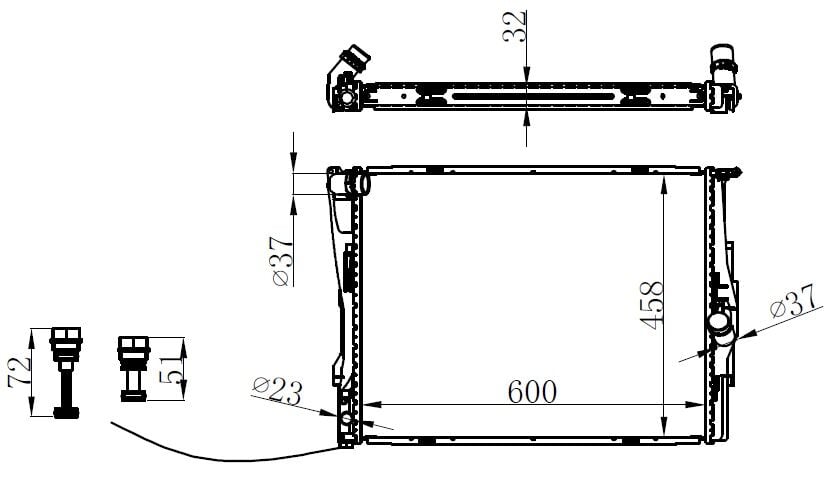 ORIS BBM143032 MOTOR SU RADYATORU BMW N45 N46 E81 E82 E87 E88 E90 E91 E92 E93 E84 - Görsel 1