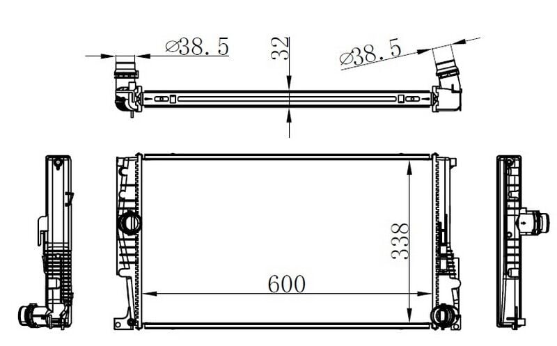 ORIS BBM161032 MOTOR SU RADYATORU BMW N47 B47 B48 N13 N20 N55 F30 F20 F32 F36 F22 F34 I3 - Görsel 1