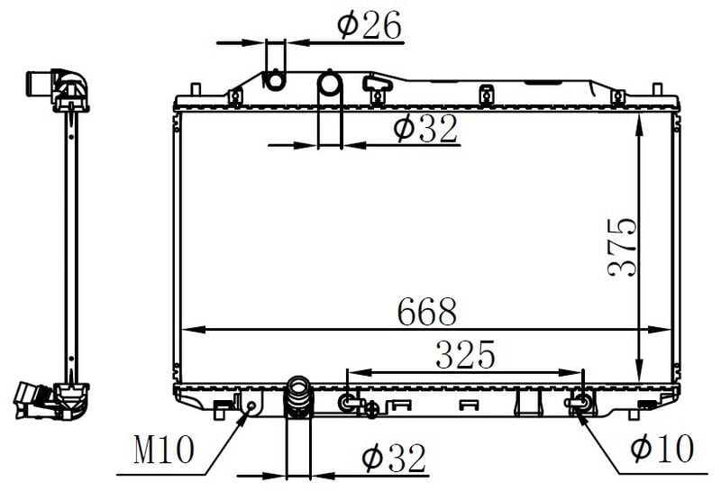 ORIS BHN101016 RADYATOR BRAZİNG AT 375X668X16 CİVİC VIII 1.3İ 06- 68141 - Görsel 1