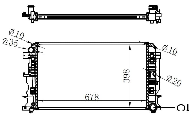 ORIS BME120026 MOTOR SU RADYATORU MERCEDES SPRINTER B906 . VW CRAFTER 30-35-50 680X388X26 - Görsel 1