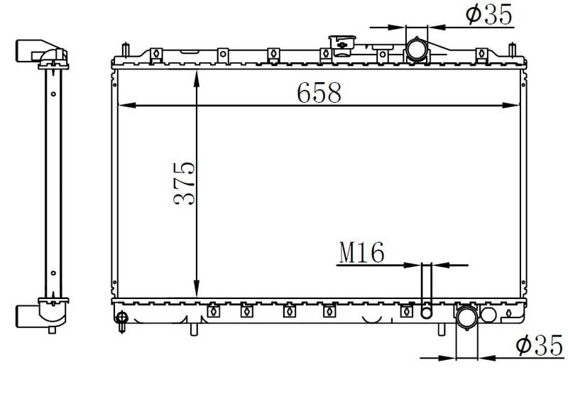 ORIS BMI023026 RADYATOR BRAZİNG MT 375X658X26 GALANT GALANT 93 / PROTON PERSONA 93 62839 - Görsel 1