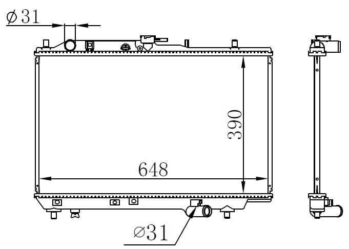 ORIS BMZ007016 RADYATOR BRAZİNG MT 390X648X16 323- 1.8İ 89- 62485 - Görsel 1