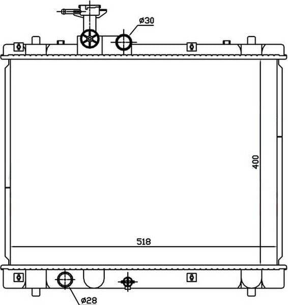 ORIS BSZ901016 RADYATOR BRAZİNG MT 400X525X16 SWİFT 1.2İ/1.6İ 2010 641758 - Görsel 1