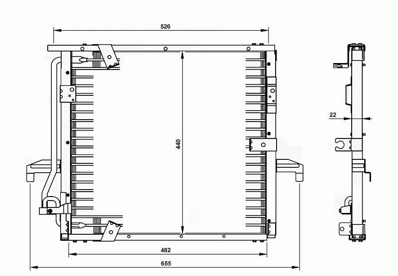 ORIS CBM165020 KLİMA KONDENSERİ BMW 3SERİSİ E36 90 > 483X468X20 OTO.-MEK. - Görsel 1
