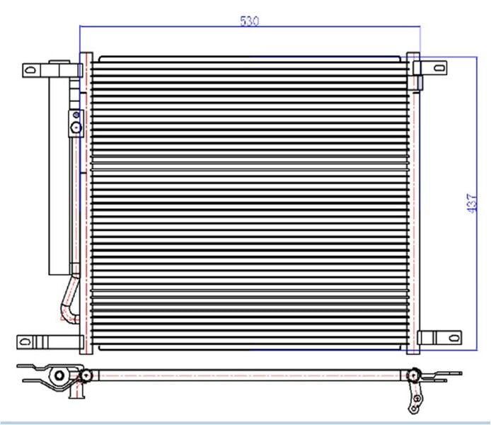 ORIS CCH657018 KLİMA KONDENSERİ CHEVROLET AVEO 1.2İ-1.4İ 05 > 528X425X18 OTO.-MEK. - Görsel 1