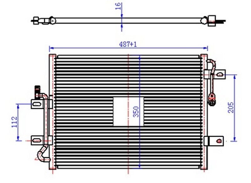 ORIS CFI403016 KLİMA KONDENSERİ ALBEA 1.2-1.6 445x350x16 - Görsel 1
