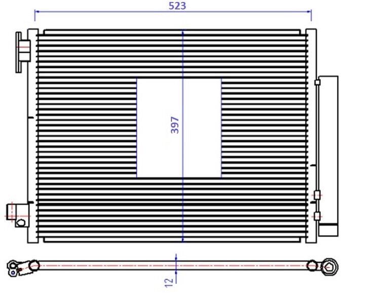 ORIS CRN454020 KLİMA RADYATÖRÜ KONDENSER RENAULT CLIO IV 12> CAPTUR I 13> SYMBOL III 14> DACIA LOGAN MCV II 14> DOKKER 12> DUSTER 10> SANDERO II 12> 0.9TCe 1.0SCe 1.2TCe 1.5dCi 1.6 - Görsel 1