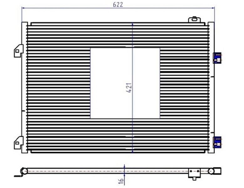 ORIS CRN598016 KLİMA KONDENSERİ CLIO SYMBOL 1.5 DCI 04> MEK 658x411x16 - Görsel 1