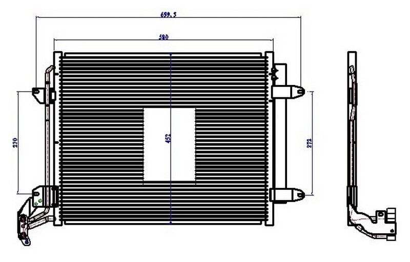 ORIS CVW508016 KLİMA KONDENSERİ VW TİGUAN 07 > 580X450X16 OTO.-MEK. - Görsel 1