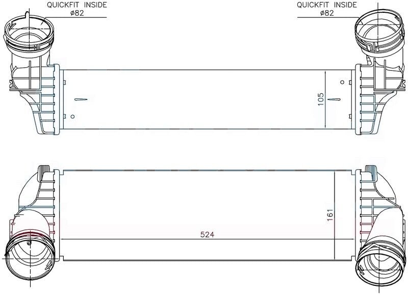 ORIS IBM501105 TURBOSARJ RADYATORU BMW M57 N54 N55 N57 N20 B47 E70 F15 E71 F16 - Görsel 1