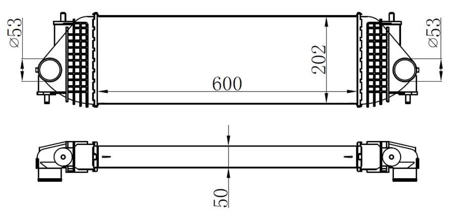 ORIS ISZ001050 INTERCOOLER BRAZİNG INTERCOOLER A/M 600X198X50 GRAND VİTARA 1.9 DDIS 2005 96525 - Görsel 1
