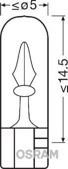 OSRAM 2741 AMPUL 24V 1.2W B8.5D KÜÇÜK DİPSİZ GÖSTERGE DUYSUZ - Görsel 1