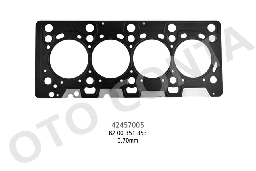 OTOCONTA 42457005 SİLİNDİR KAPAK CONTASI CLIO II-III-IV MEGANE II-III KANGOO 04> FLUENCE 09>DUSTER 10>QASHQAI 06>13 MICRA III 05> SUZUKI JIMNY 03> 1.5 DCI 8200360571 0.70MM KALIN - Görsel 1