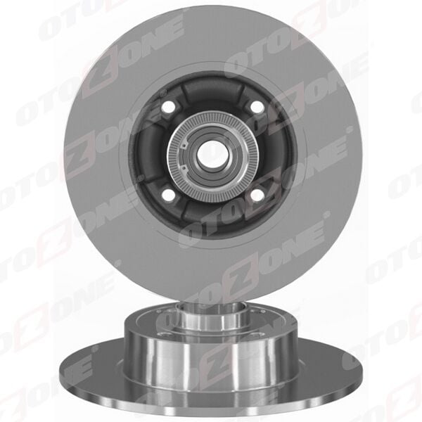 OTOZONE BD1007 ARKA FREN AYNASI RENAULT MEGANE II 02> MODUS 04> CLIO III 05> 240x82.5x4DELİK RULMANLI ABS SENSÖRLÜ - Görsel 1