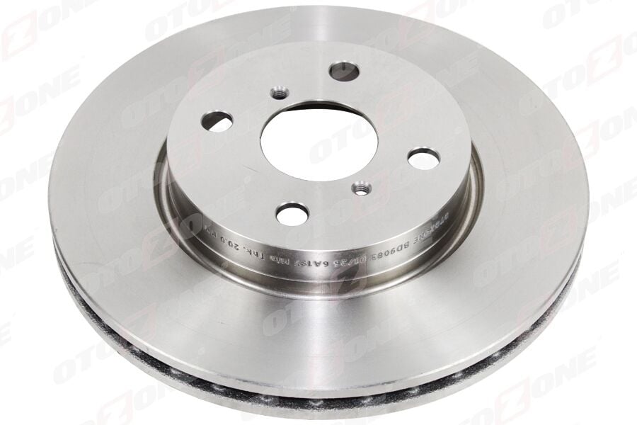 OTOZONE BD9083 ÖN FREN DİSKİ HAVA KANALLI TOYOTA YARIS 1.0L 1KR-FE KSP90 KSP130 06-20 / 1.3L 2SZFE SCP90 VVTI 06- 11 / 1.33L 1NR-FE NSP90 NSP130 06-17 / 1.4L 1NDTV NLP90 NLP130 06-18 258 çap x 4 bijon - Adet disk - Görsel 1