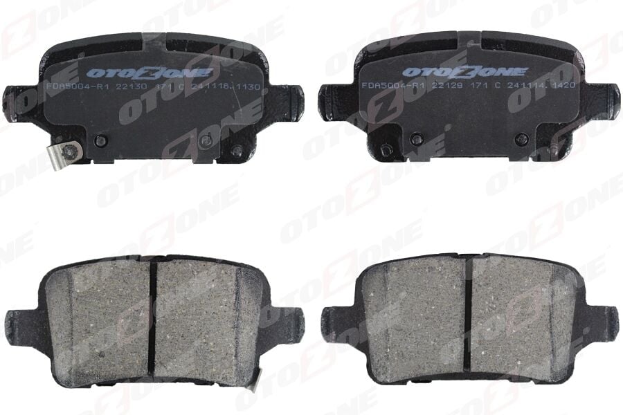 OTOZONE FDA5004-R1 ARKA FREN BALATASI OPEL ASTRA K 1.0-1.4-1.4T-1.6T-1.6 CDTI 16>22 106.5x46.3x16.6 METAL İNDİKATÖRL Ü - Görsel 1