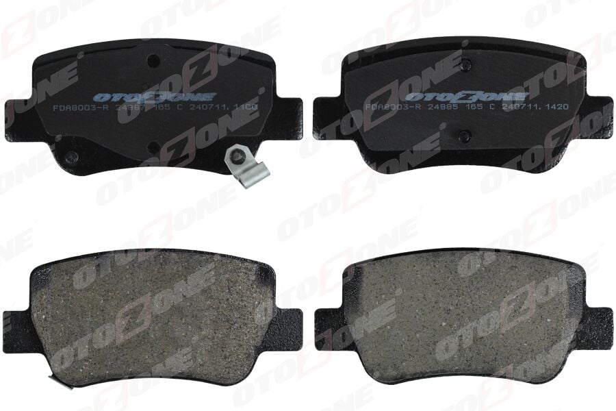OTOZONE FDA8003-R ARKA FREN BALATA TOYOTA AVENSIS 1.6L 1ZRFAE ZRT270 benzinli 09-> / 2.0L 1AZFSE AZT270 benzinli 09-> / 2.0L 1CDFTV ADT270 dizel 09-> - Görsel 1